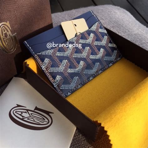 goyard mens card holder blue|goyard saint sulpice card holder.